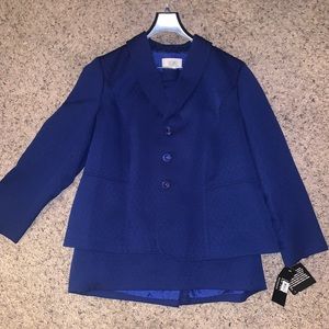 Le Suit 2pc Skirt Blazer Set NWT